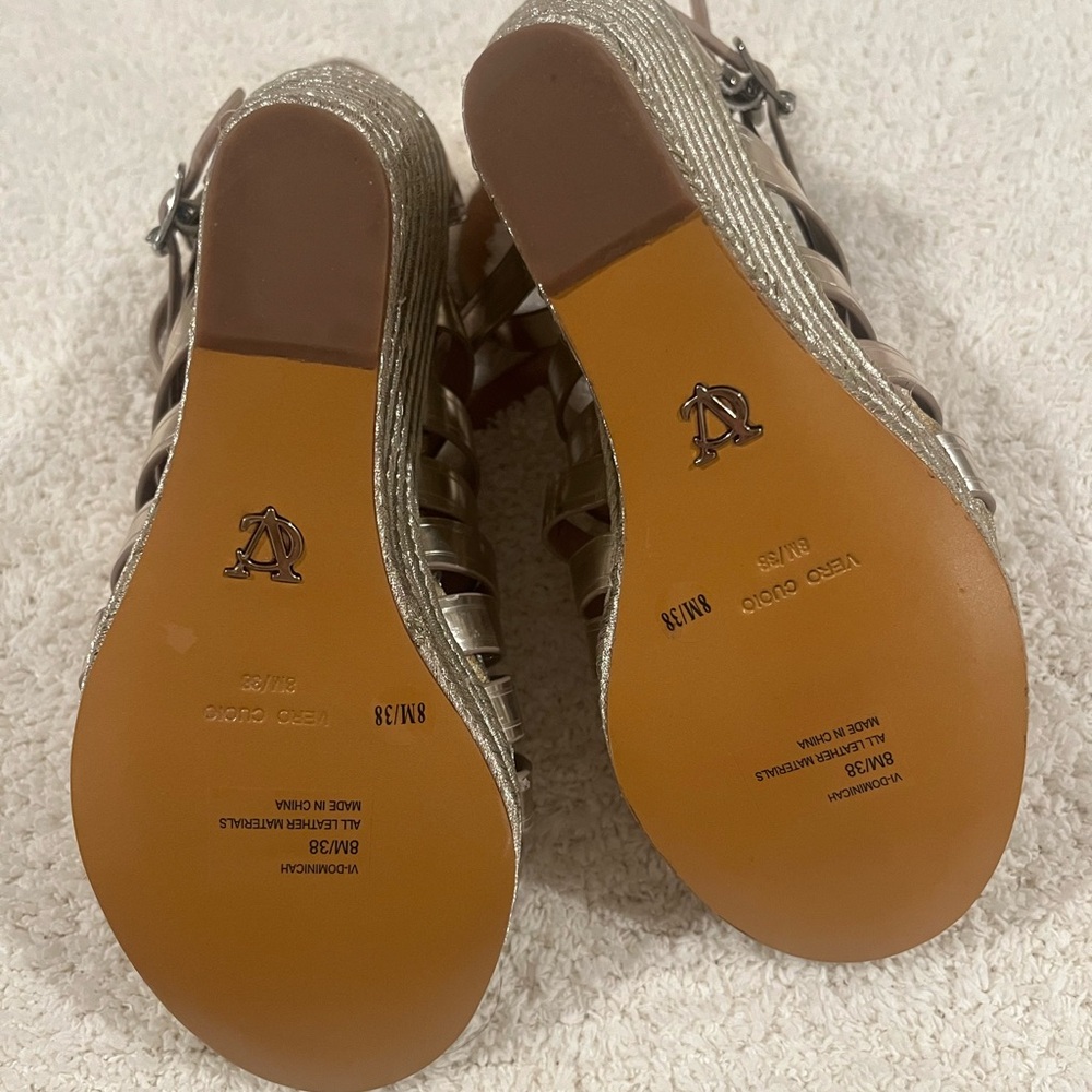 Vince Camuto Dominicah Metallic Wedge Sandals - Picture 3 of 3